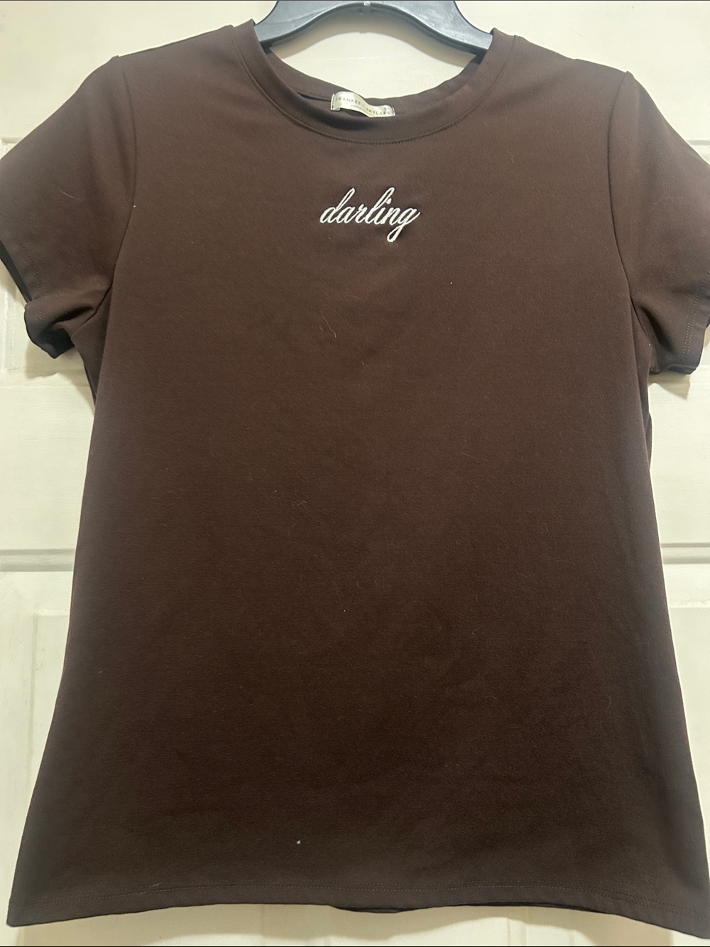 Darling Frankee & Skylarr Embroidered Brown Tee
⭐️❤️⭐️